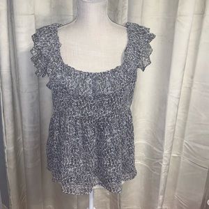 Banana Republic Ruffle Blouse - sz M - NWOT